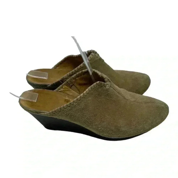Platform clog wedges Jack Rogers suede clogs/mule wedge shoes size 8 - Picture 1 of 8